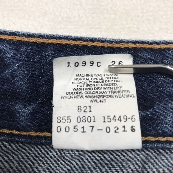 90s LEVIS 517 Jeans Men 40x30 Western Boot Regular Dark Stone Wash Denim Blue - Picture 12 of 16